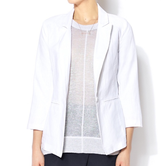 Love Tree Jackets & Blazers - Love Tree linen blazer white size medium